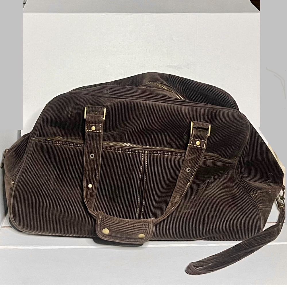 ROXY Vintage Corduroy Travel Bag On Wheels - Picture 2 of 12
